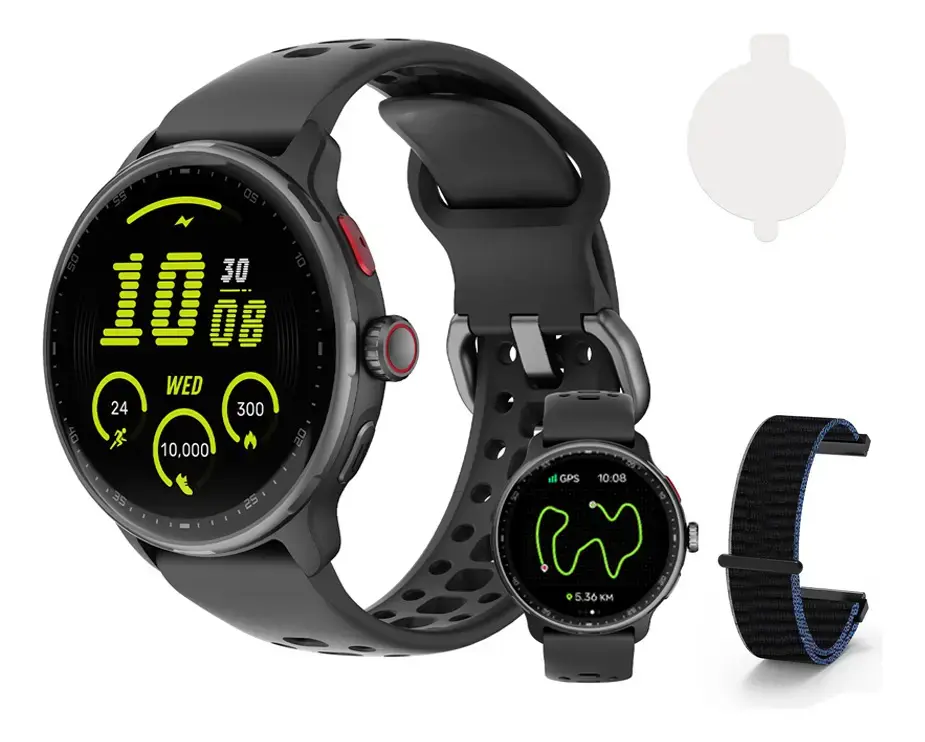 Relógio Inteligente Gps Smartwatch Amoled 3atm Sport Gps Caixa Preto - 1