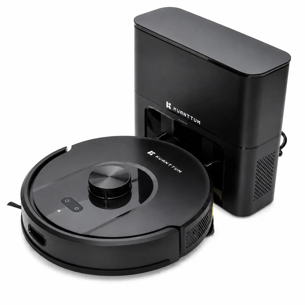 Robô Aspirador Inteligente Wi-Fi Kuanttum X10 Cor Preto 220V Integra Alexa Robot Vacuum MOP Passa Pano Mapeamento LDS 360 (Preto)