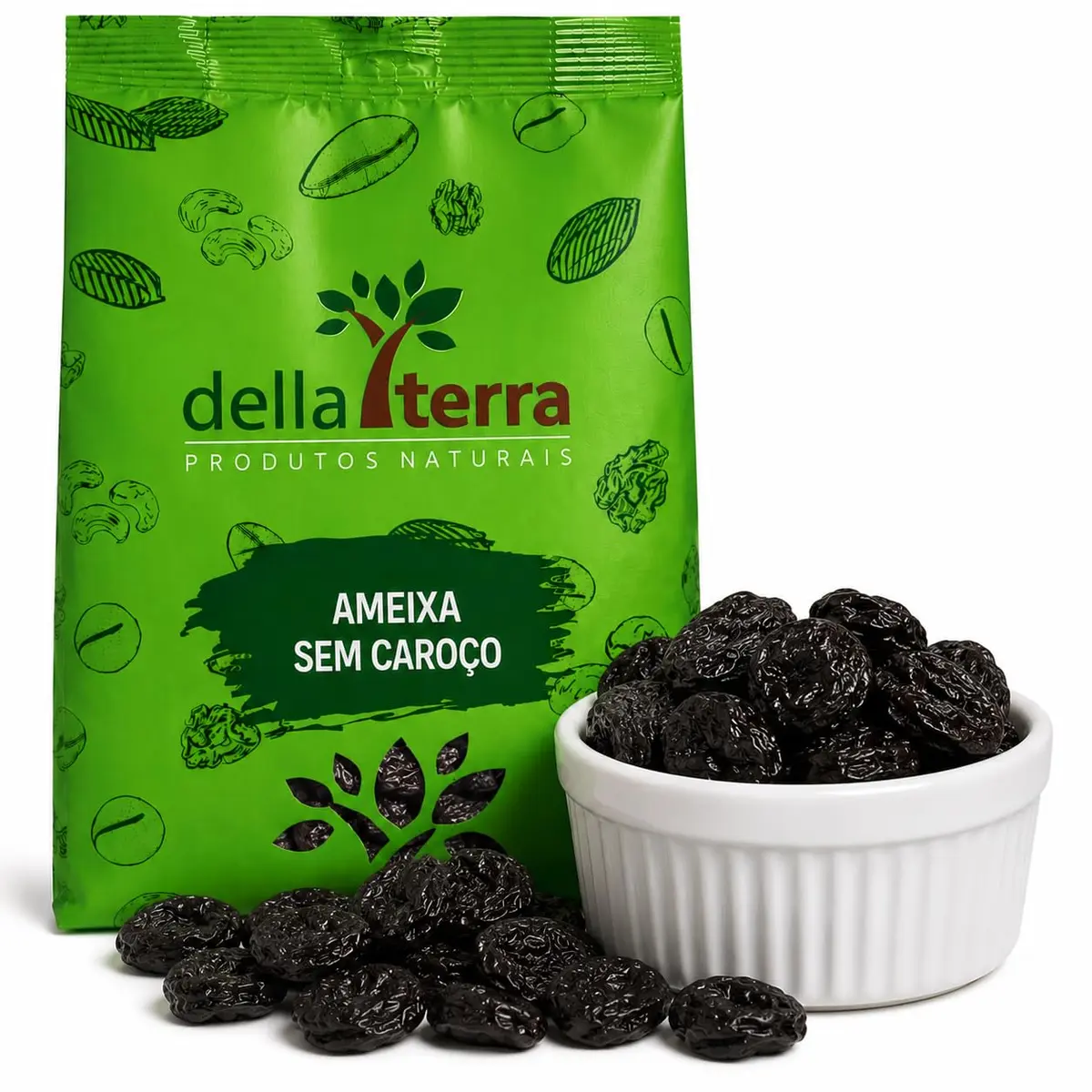 Ameixa Seca Sem Caroço 1Kg - Della Terra - 1