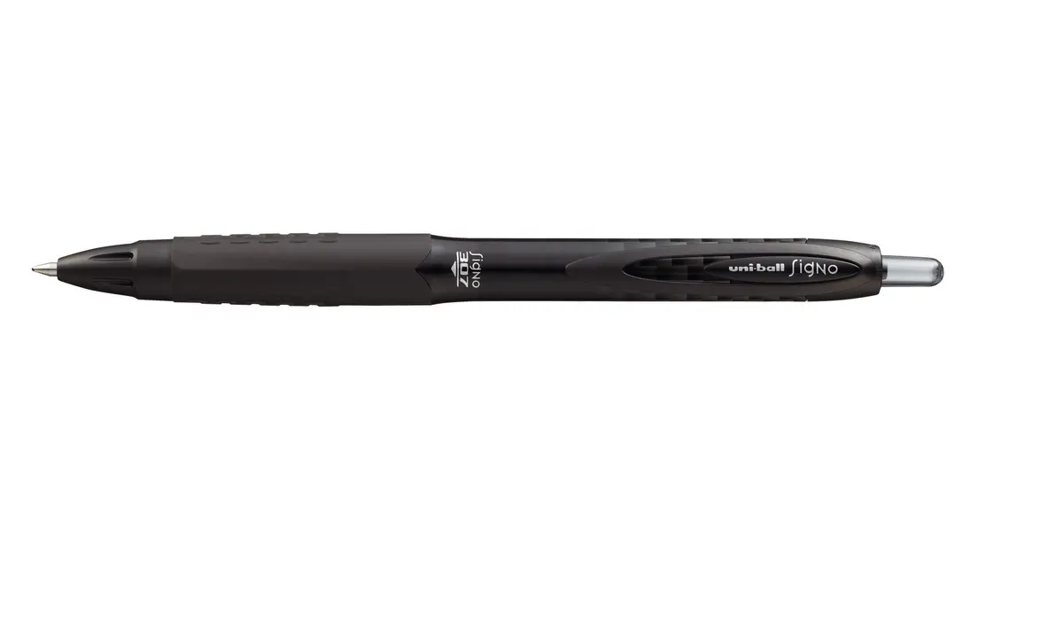 Caneta Gel SIGNO UMN-307, Uni-Ball, Preta, Caixa c/12 unidades