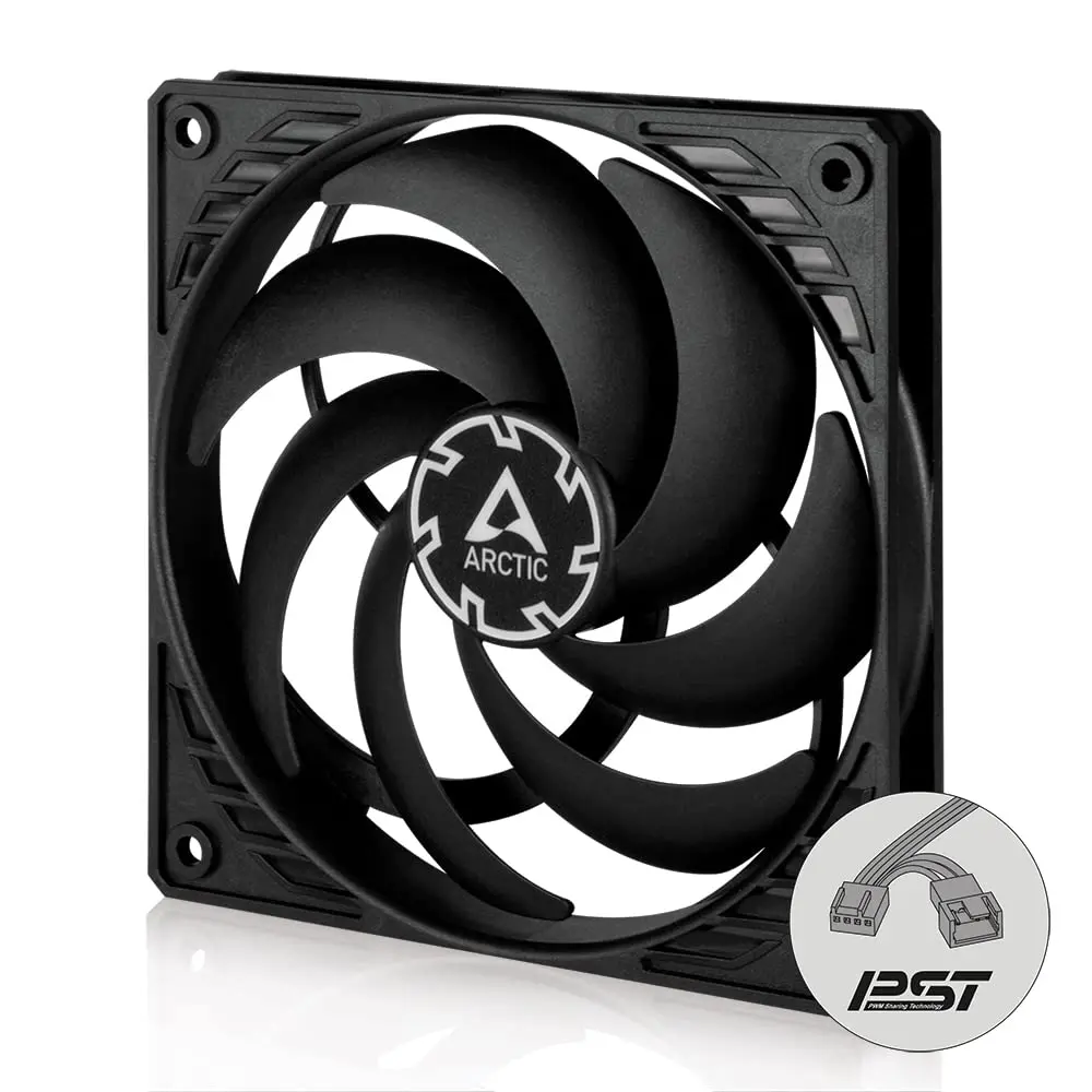 Cooler FAN ARCTIC P12 SLIM PWM PST 120mm Preto, ACFAN00187A - 1