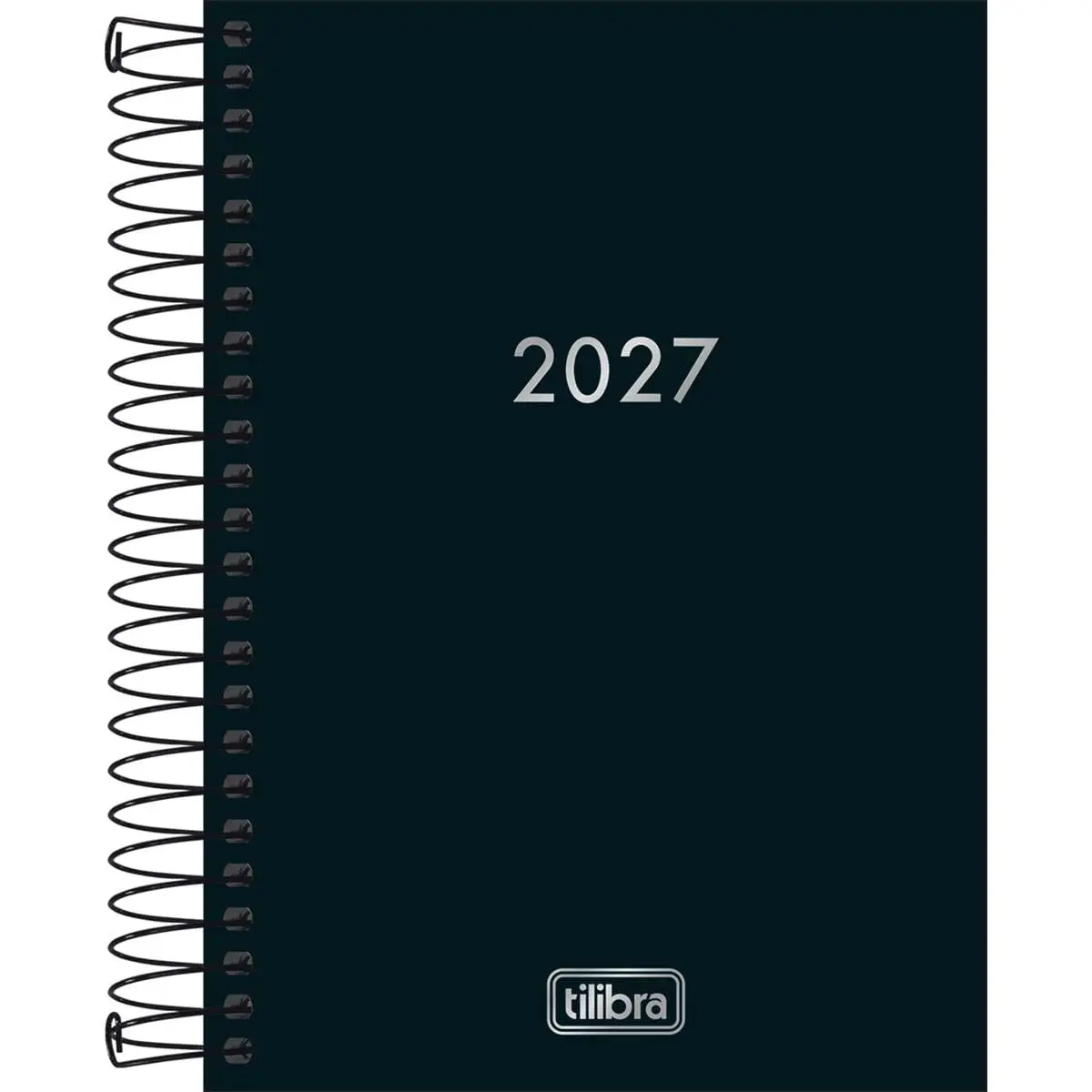 Tilibra - Agenda Executiva Espiral Diária 12,9 x 18,7 cm Napoli 2027 - Preta