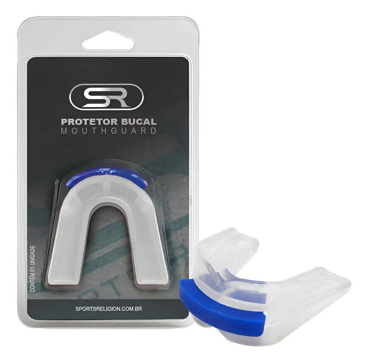Protetor Bucal Duplo Moldável P/ Muay Thai, Boxe, Mma, Rugby Cor Transparente