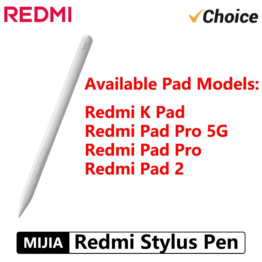 NOVO Caneta Stylus Original Redmi 240Hz para Desenho, Escrita e Captura de Tela em Tablets com Touchscreen, 4096 Níveis de Pressão, Carregamento Tipo-C - Versão Chinesa