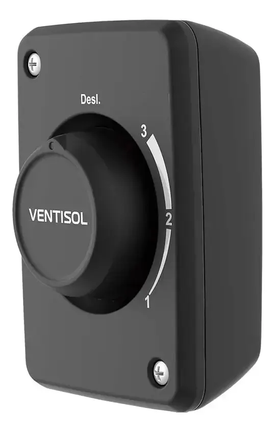 Ventilador De Parede Ventisol New Azul 3 Velocidades Estrutura Preto Diâmetro 50 Cm Material Das Pás Plástico thumbnail 2