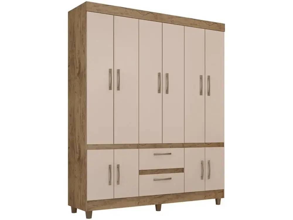 Guarda-roupa Casal 10 Portas 2 Gavetas Araplac - 1