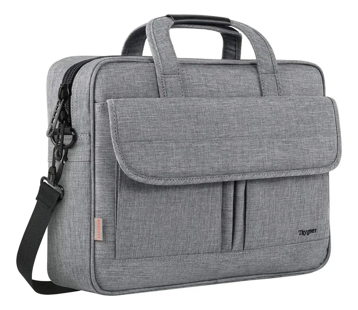 Maleta Para Notebook, Bolsa Notebook Para 15,6 Polegadas Masculina Impermeável E Acolchoada, Pasta Para Notebook Executiva Portátil Estilo Bandolera Acessórios Para Notebook Taygeer 1073 Cinza