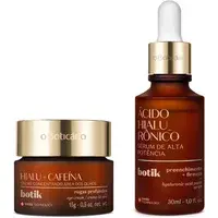 Combo Botik: Sérum de Alta Potência Ácido Hialurônico 30ml + Creme Concentrado para Área dos Olhos Ácido Hialurônico e Cafeína 15g