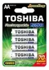 Pilha AA Recarregável Toshiba 2600mAh c/ 4 Unidades - 1