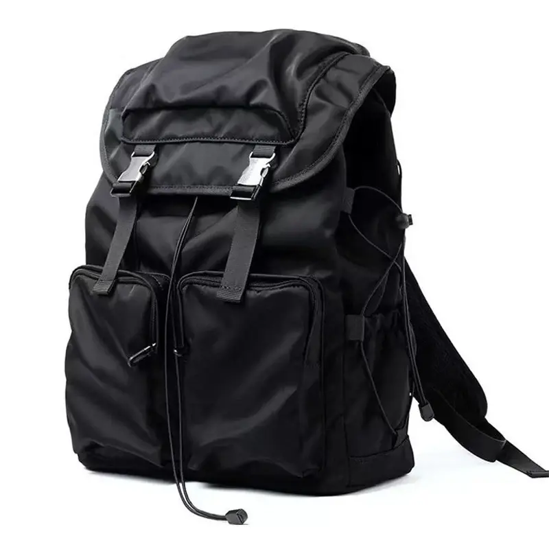 Novo cordão ferrolho fivelas mochila casual das mulheres dos homens faculdade sacos de escola notebook mochilas simples 15.6 Polegada bolsa para portátil para homem - 1