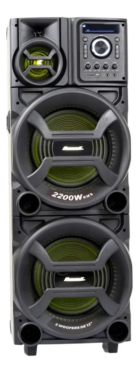 Caixa de Som Amplificada Amvox ACA 2201 Pesadão Black 2200W Woofer 12" Bivolt - 1