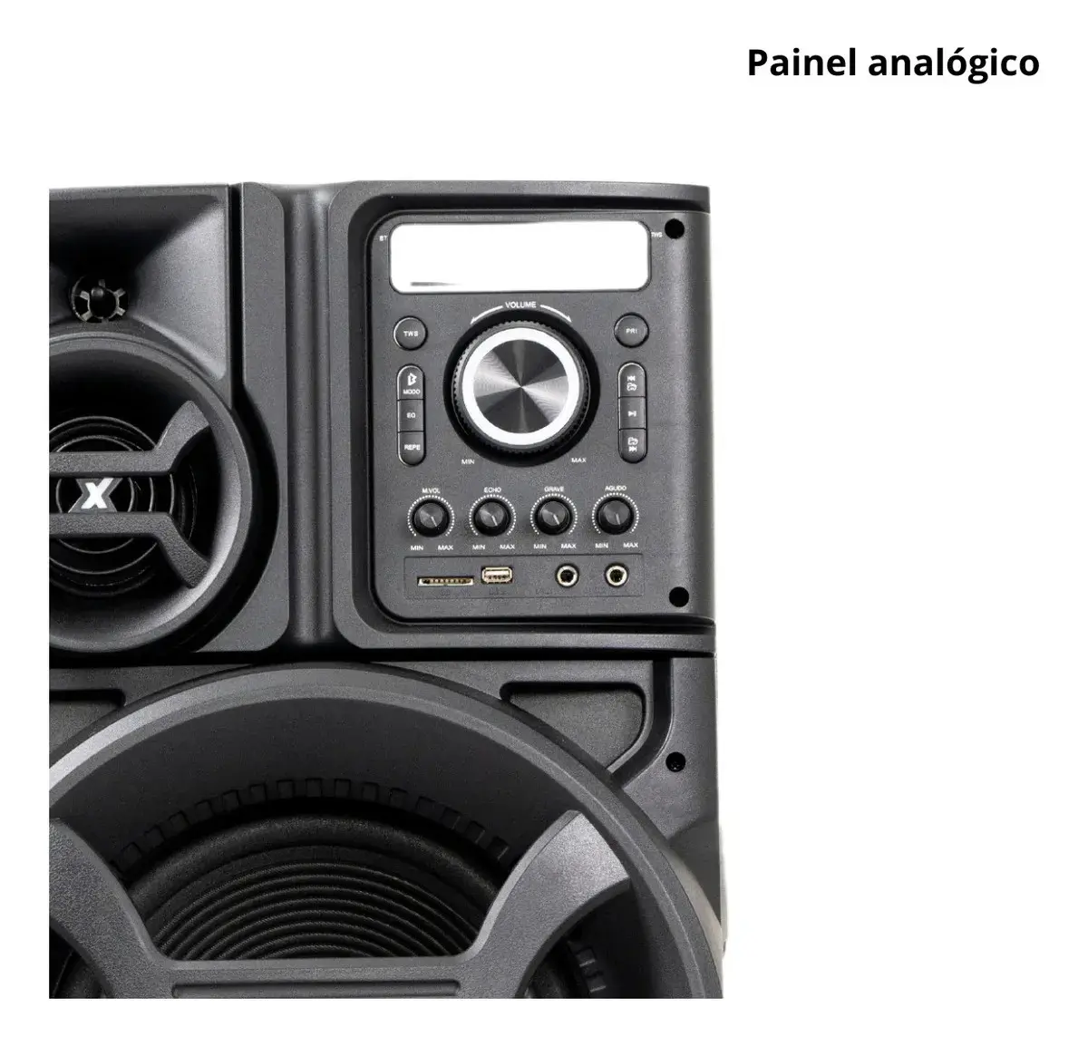 Caixa de Som Amplificada Amvox ACA 2201 Pesadão Black 2200W Woofer 12" Bivolt thumbnail 6