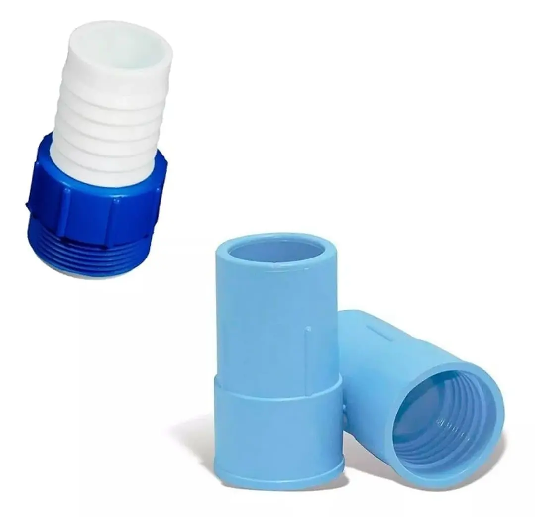 Kit Com 2 Ponteiras e 1 Adaptador Para Mangueira De Piscina