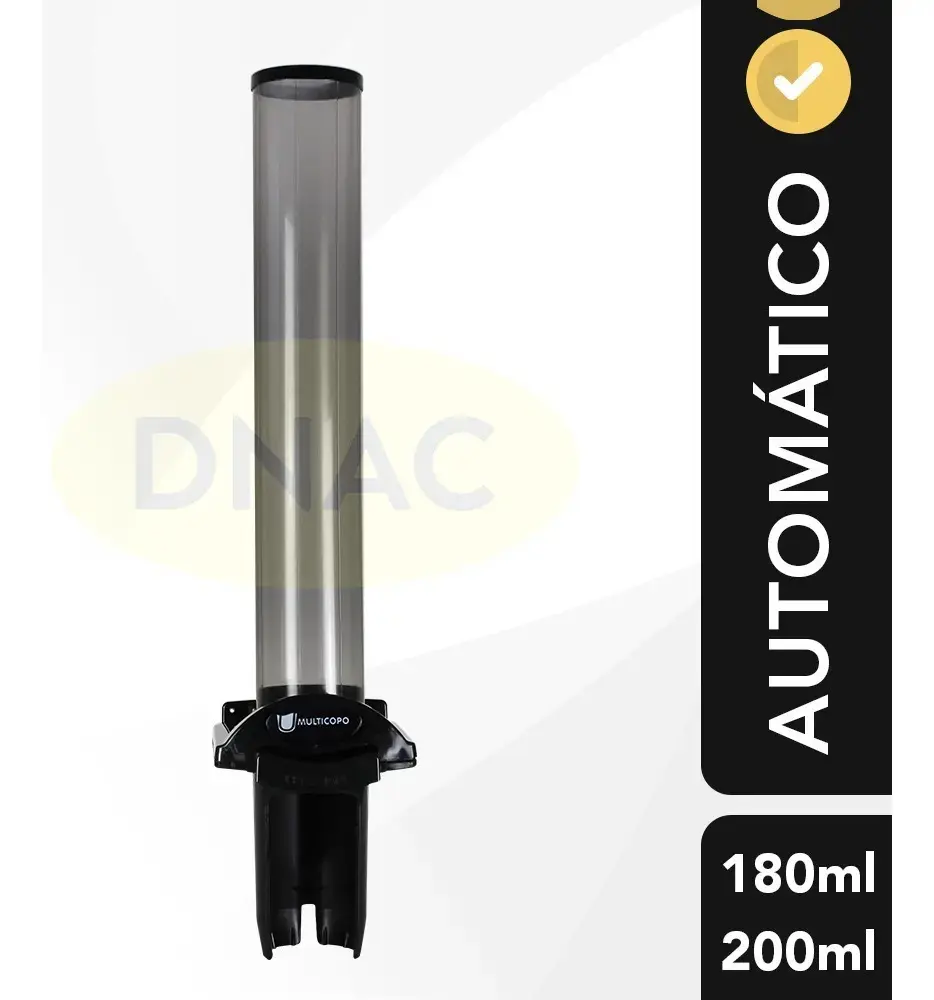 Dispenser Porta Copo Descartável Parede Automatico 200ml Cor Preto thumbnail 3