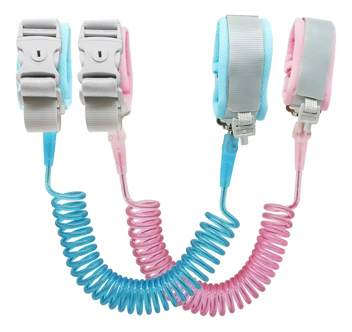 Pulseira Guia Infantil Seguranca Anti Perda Criança Viagens Cor Azul