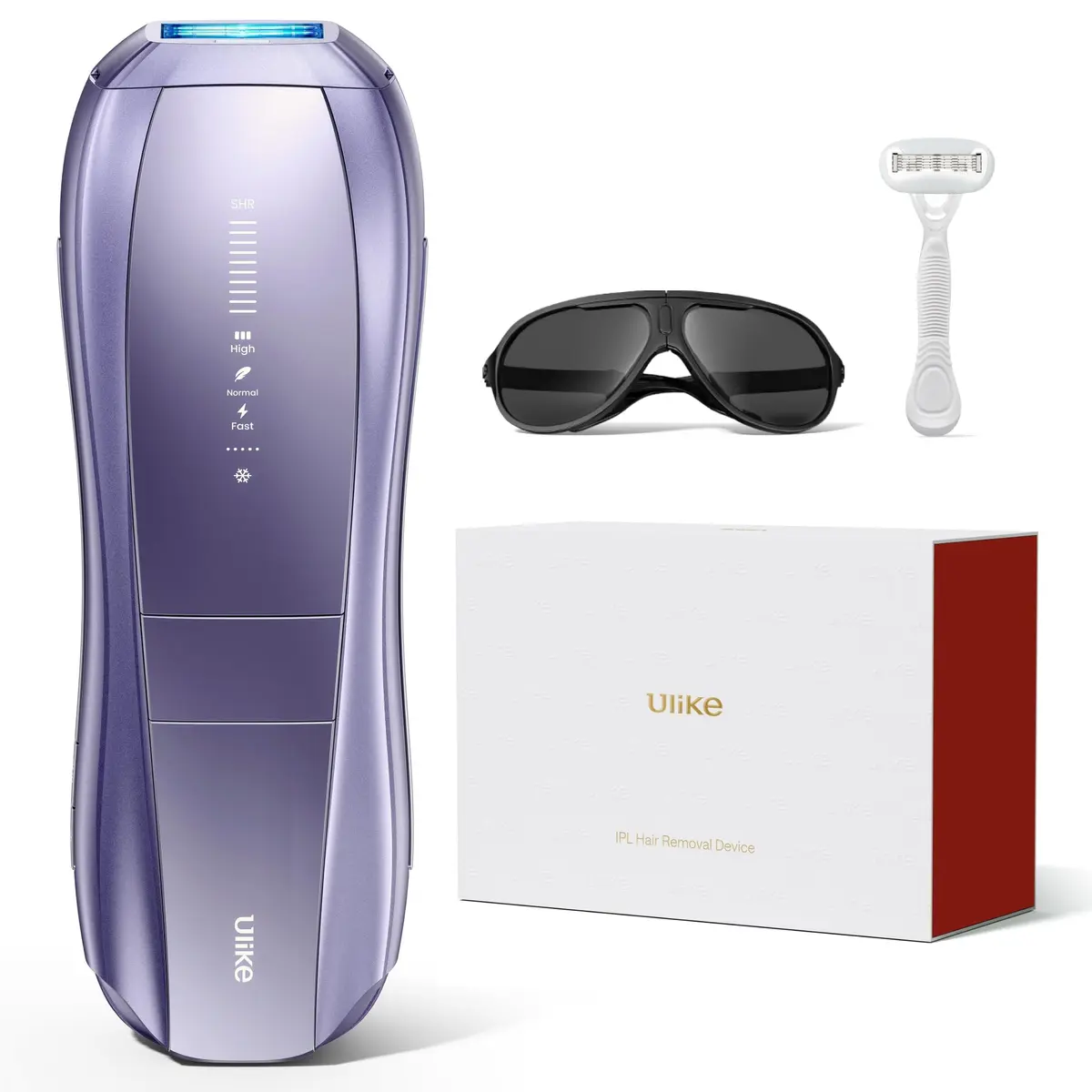 Dispositivo de remoção de pelos a laser Ulike Air 10 com lâmina de cabo longo para mulheres e homens
