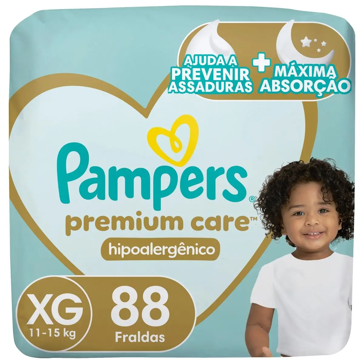 Fralda Descartável Pampers Premium Care Tamanho XG 88 Unidades