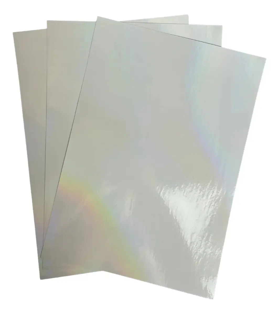 Vinil Holográfico Masterprint A4 160g Laminação A Frio 10fls Cor Regular
