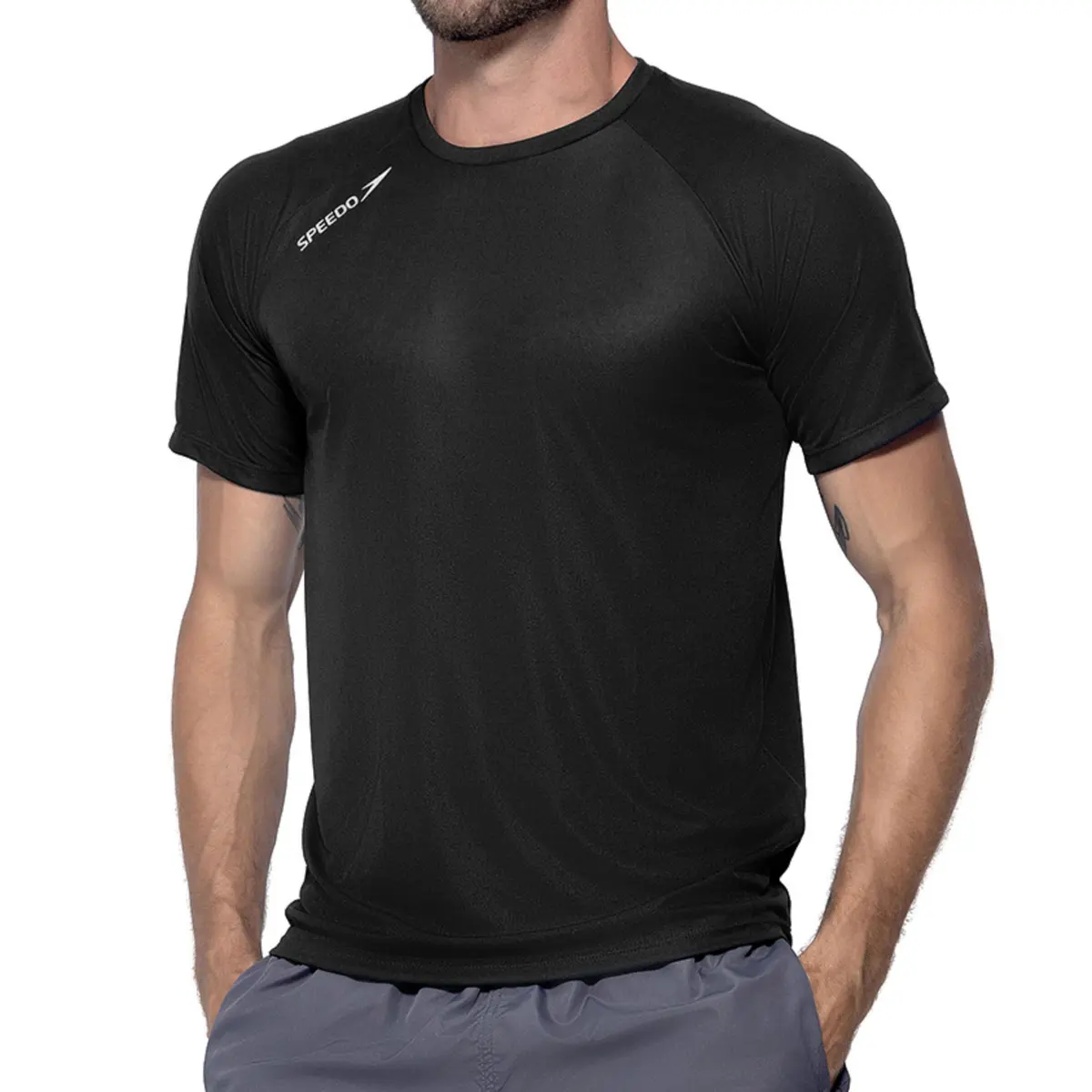 Camiseta Dry Fit Academia Speedo Esportiva Masculina T-Shirt Raglan