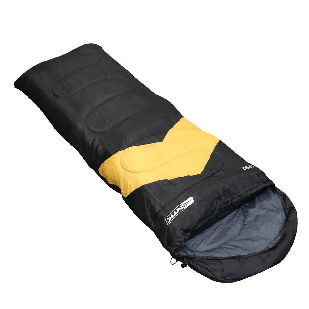 NTK, Saco de Dormir, Solteiro, Poliéster 190T, Acampamentos, Viper, Preto e Laranja - 1