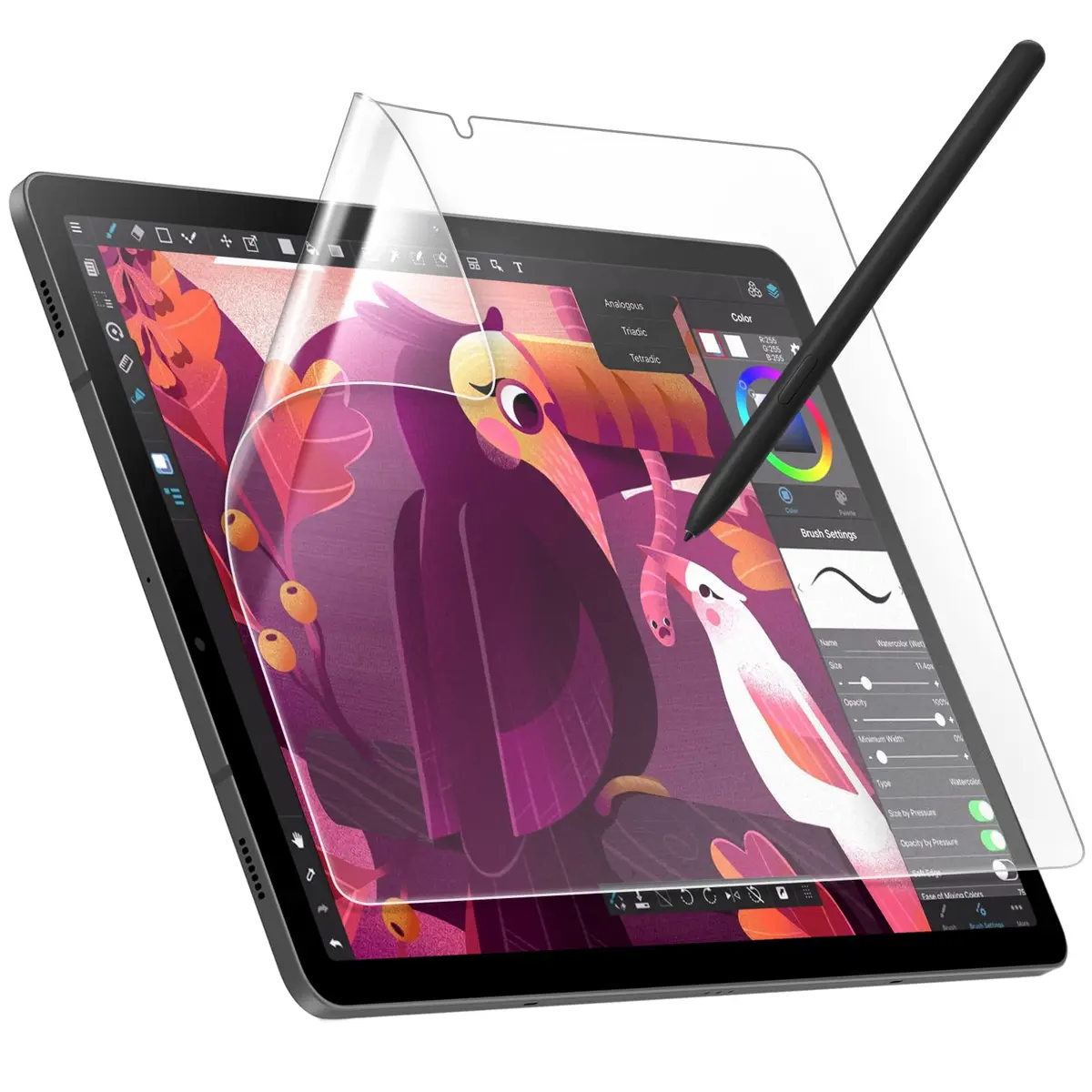 JETech Protetor de Tela Fosco Papel para Galaxy Tab S10 Lite/S10 FE/S9FE/S9 | Película com Acabamento Antirreflexo, Otimizada para Escrita e Desenho, Anti-Impressão Digital - 1