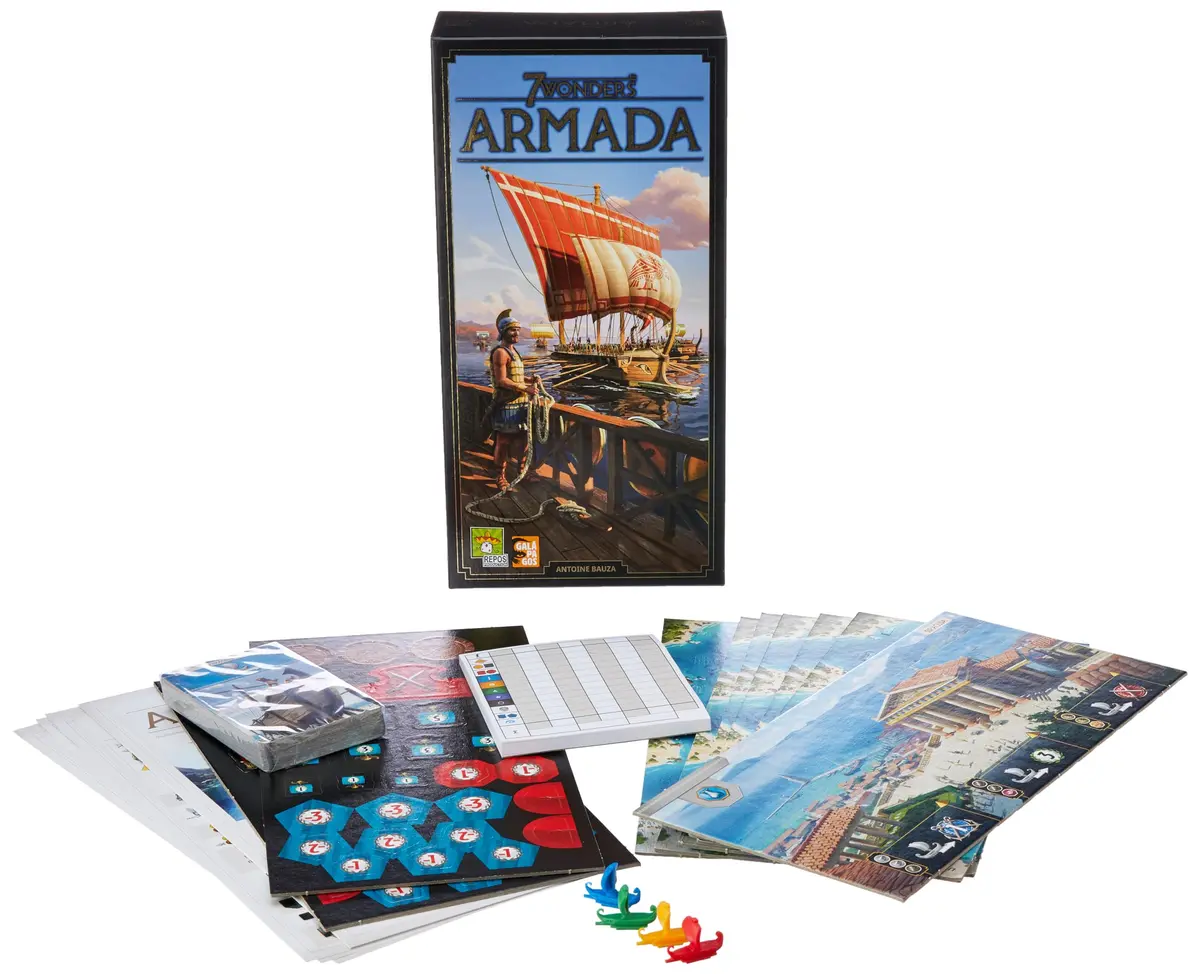 Galápagos, 7 Wonders: Armada (Expansão) 2ª Edição, Jogo de Tabuleiro para amigos, 3 a 7 jogadores, 30 a 60 minutos por partida