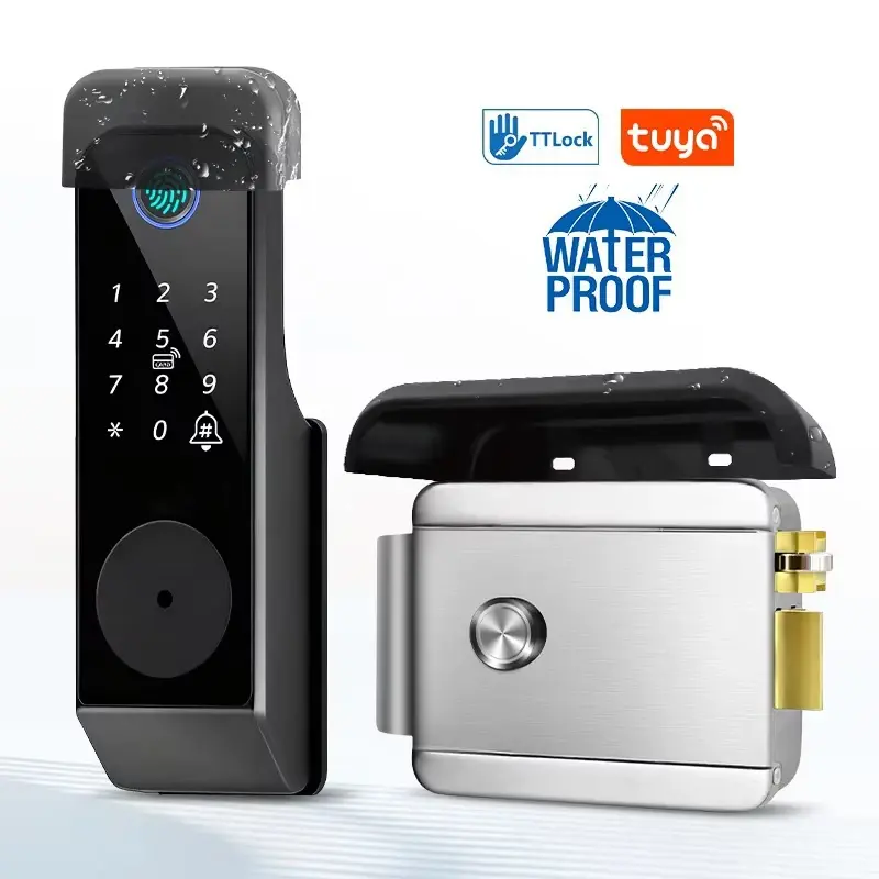 Fechadura inteligente eletrônica mecânica com impressão digital à prova d'água, controle remoto Tuya Wifi, aplicativo Bluetooth TTLock para casa - 1