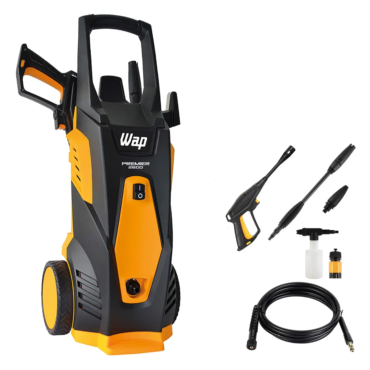 WAP Lavadora de Alta Pressão PREMIER 2600, 360L/h, com Bico Turbo, Jato em Leque e Concentrado, 2000psi 1800W 220V - 1
