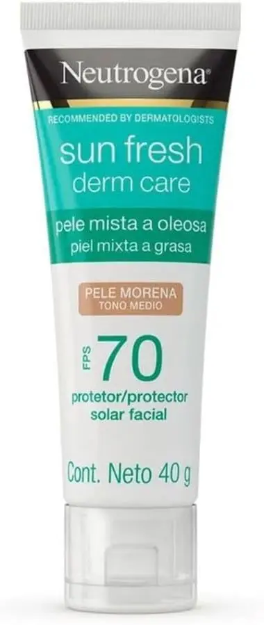 Protetor Solar Facial Neutrogena Sun Fresh, Pele Morena, FPS 70, 40g