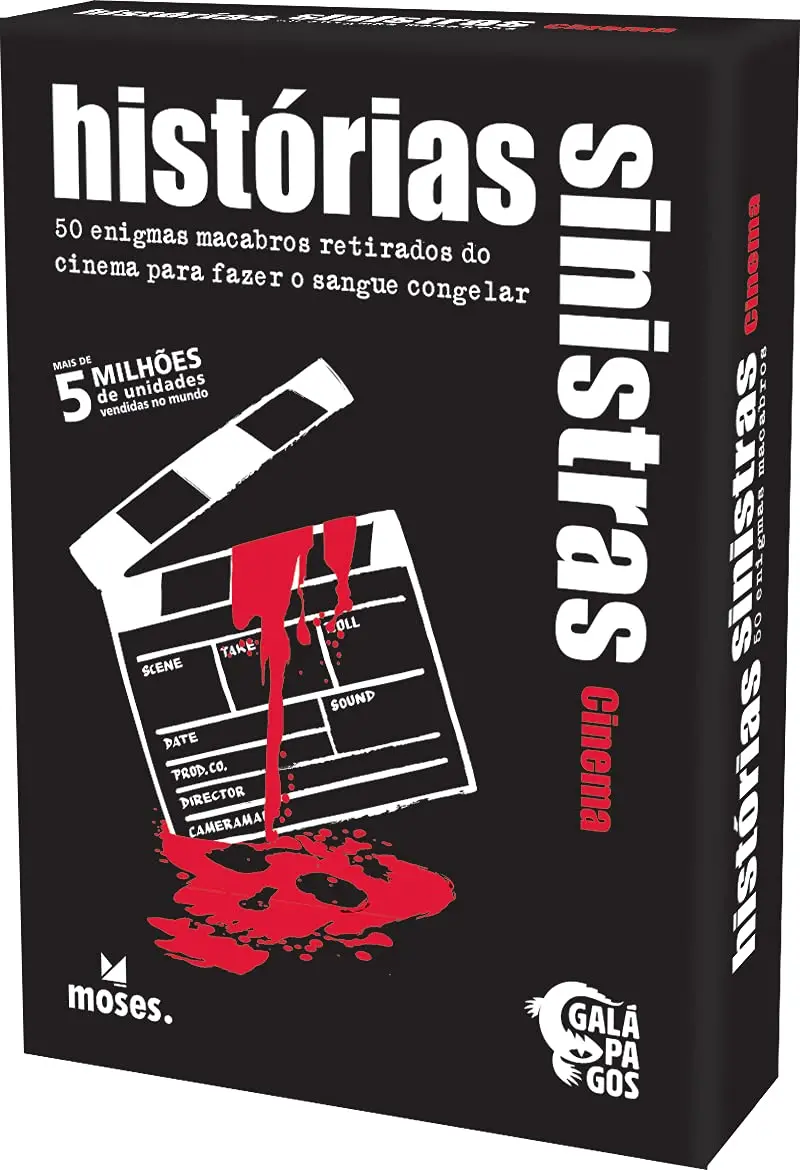 Galápagos, Histórias Sinistras Cinema (Black Stories Cinema), Jogo de Enigmas para Amigos, 2+ jogadores, 15 minutos por partida