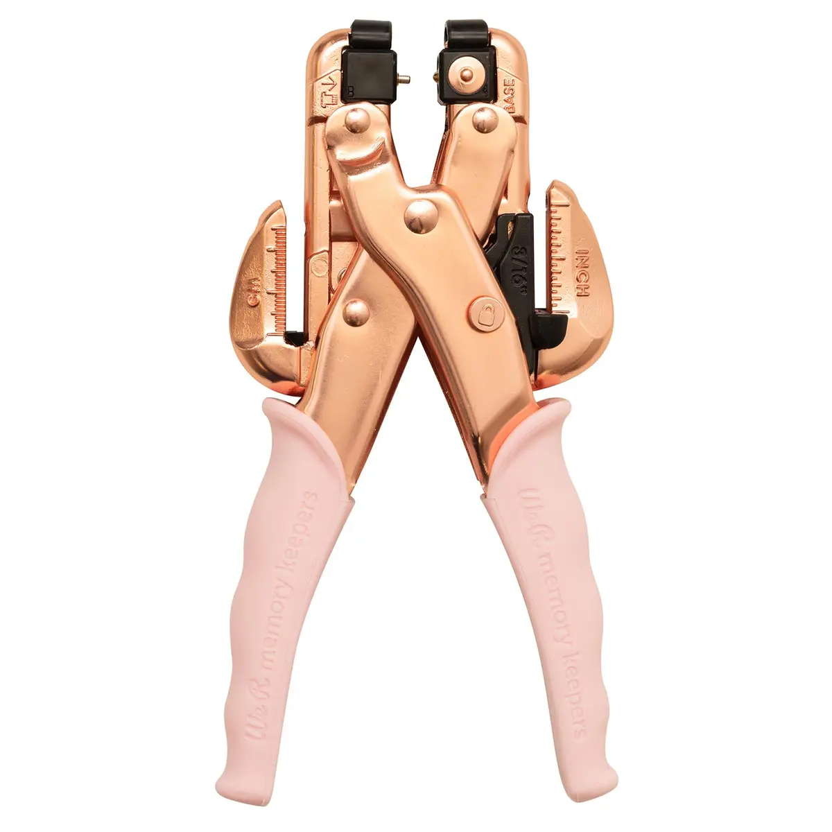 Aplicador de Ilhós Crop-A-Dile We R - Ouro Rose e Pink