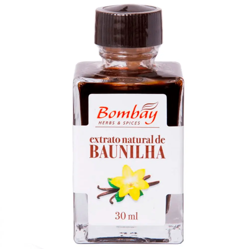 Extrato de Baunilha Bombay Herbs & Spices, 30ml | 100% Natural, Ingredientes Naturais, Sem Glúten - 1
