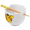 Tigela de cerâmica Ramen Pokémon Pikachu com pauzinhos Hashis - 1