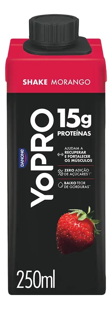 YoPRO Bebida Láctea UHT Morango 15g de proteínas 250ml