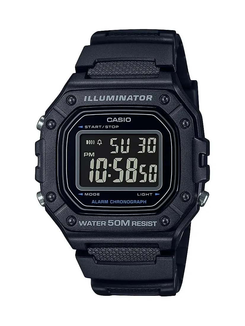 Casio W218H Series | Men’s Digital Watch | 50M WR | 1/100 Second Stopwatch | 100 SEC Chronograph | LED Backlight | Countdown Timer | Daily Alarm | Hourly Time Signal | 7 Year Battery