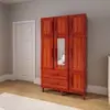 Guarda-roupa Solteiro Fortaleza c/ Espelho Cinza