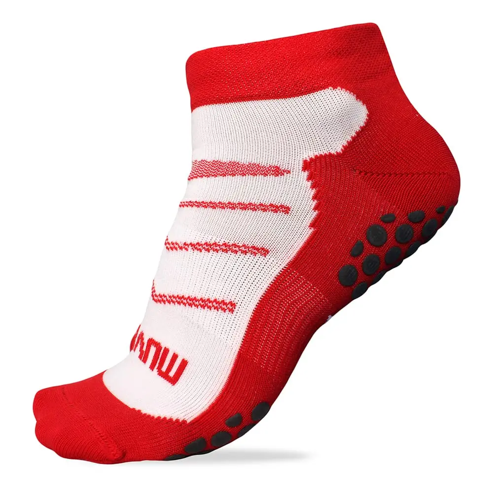 Muvin Meia Pilates - Branco/vermelho - 34-39