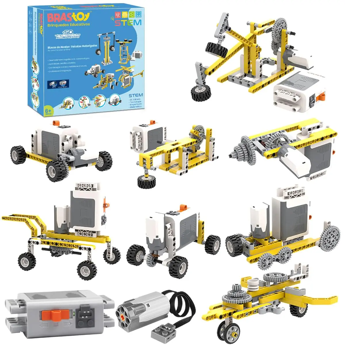 Brastoy Blocos De Construção Conjunto De Aprendizagem Brinquedos STEM Infantil (180 Peças) - 1