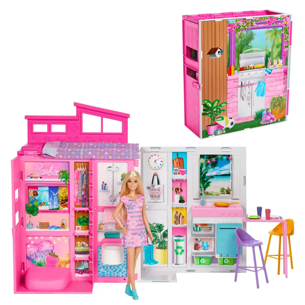 Barbie, Casa de Bonecas Glam com Boneca, para Meninas acima de 3 anos (Vem com 1 Boneca) - 1