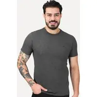 Camiseta Aramis Masculina Basic Lisa Surton Icon Cinza Mescla