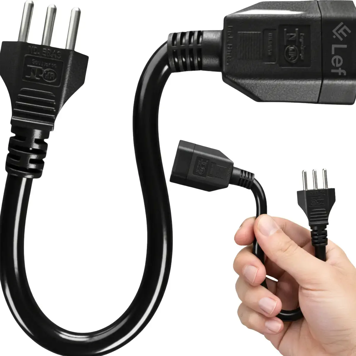 Adaptador Tomada 20a P/ 10a Carregador Carro Elétrico Bivolt Two Lef - 1