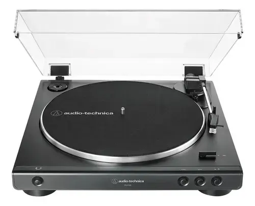 Bandeja de DJ preta Audio-Technica AT-LP60X-BK