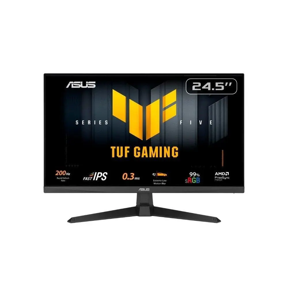 Monitor Gamer ASUS TUF 25", Full HD, 200Hz, 0.3ms, IPS, FreeSync Premium, Som Integrado, Preto - VG259Q5A