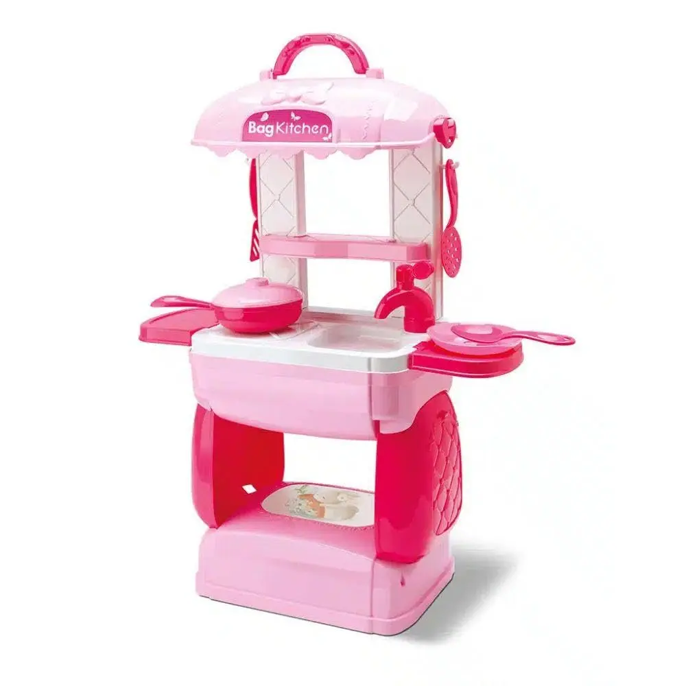 Bambola Bag Kitchen 70cm 18 Peças Rosa
