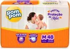 (REC)Fralda Pom Pom Protek Proteção de Mãe Mega M 48 Unidades - 1