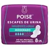[ PRIME | REC | 3 Unidades com 100% De Cashback ] Poise® Absorvente para Escapes de Urina Longo Moderado 8 Unidades - 1