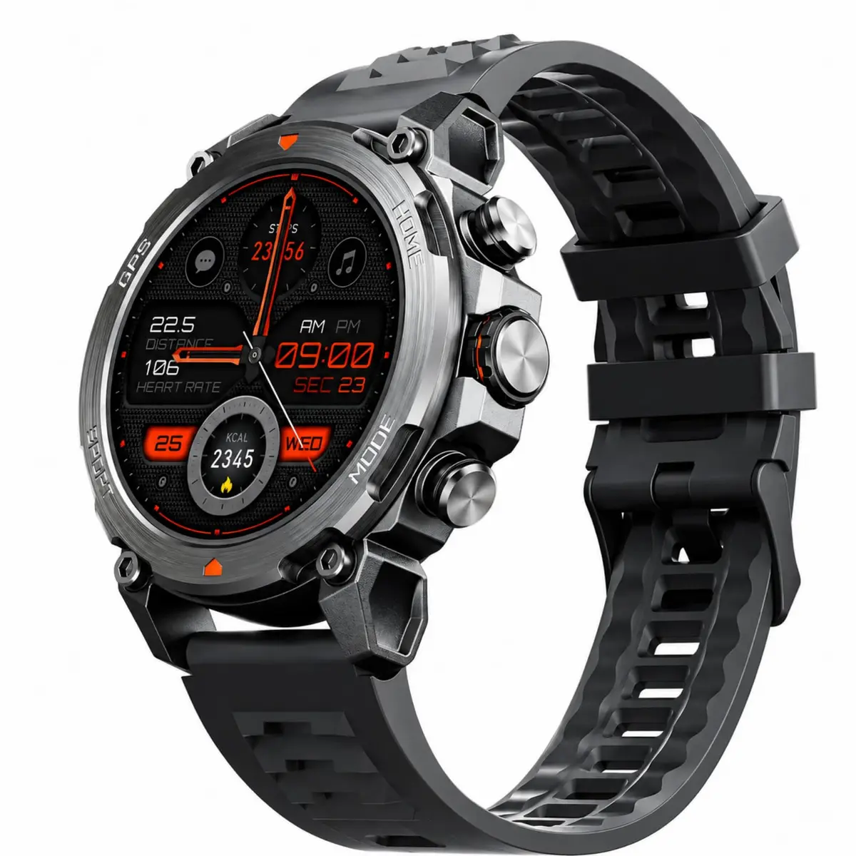 Smartwatch Masculino, Relogio Smartwatch 1.43" com GPS Integradom Relógio, Relógio martwatch, Monitoramento Esportivo, Notificações Inteligentes, 3ATM Resistente para Android e iOS