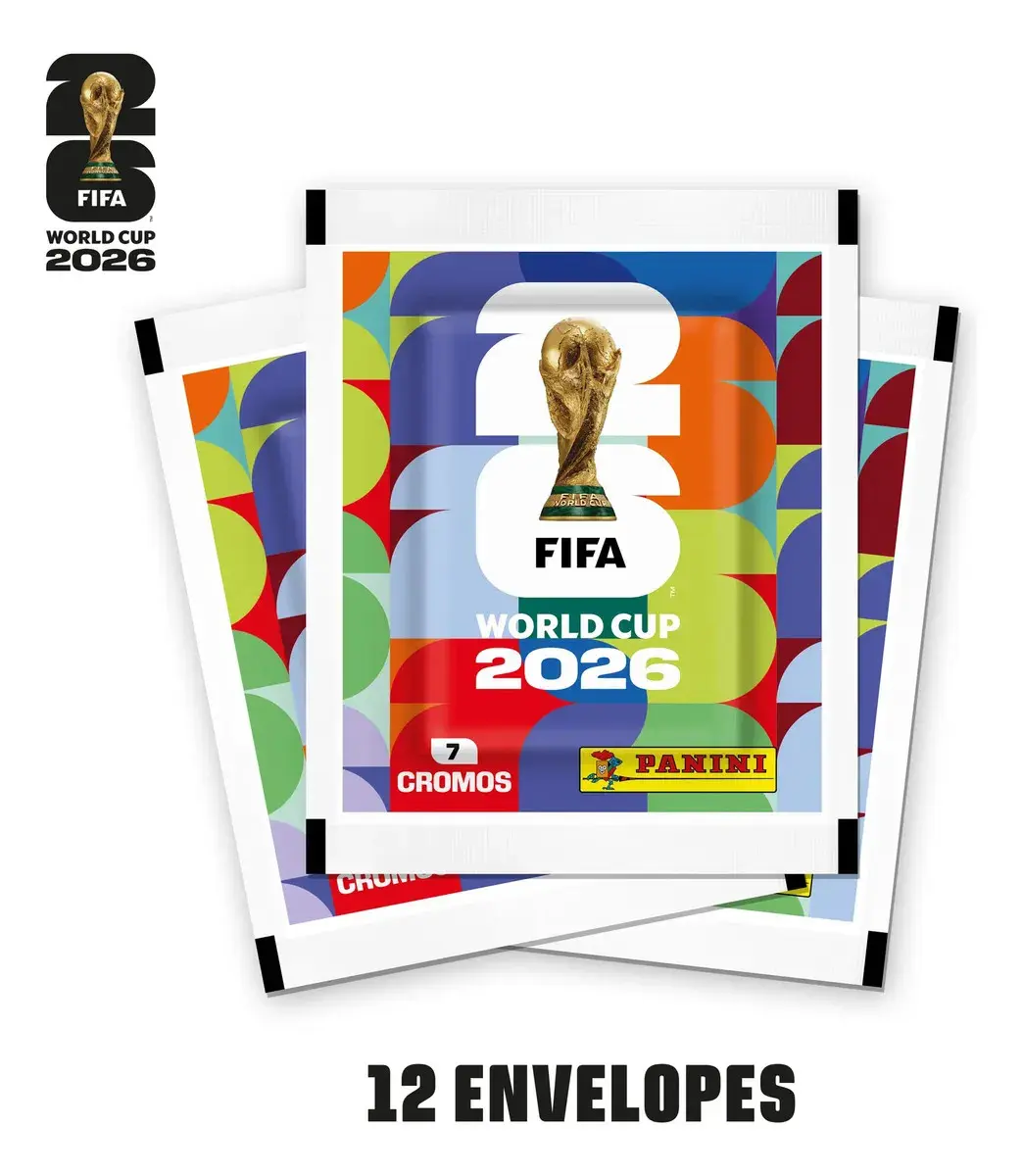 Copa do Mundo da Fifa 2026™ Kit com 12 envelopes de figurinhas Fifa World Cup 2026™ - Panini - Capa Mole