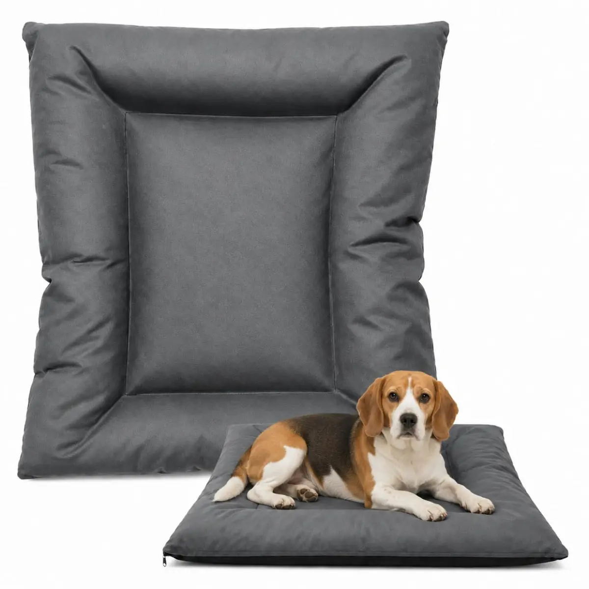 Colchonete Pet Sued Impermeável Lavável Almofada Cachorro Gato CINZA GRANDE | Lavável, Tamanho Médio e Grande, Para Cães e Gatos, Material Suede, Impermeável