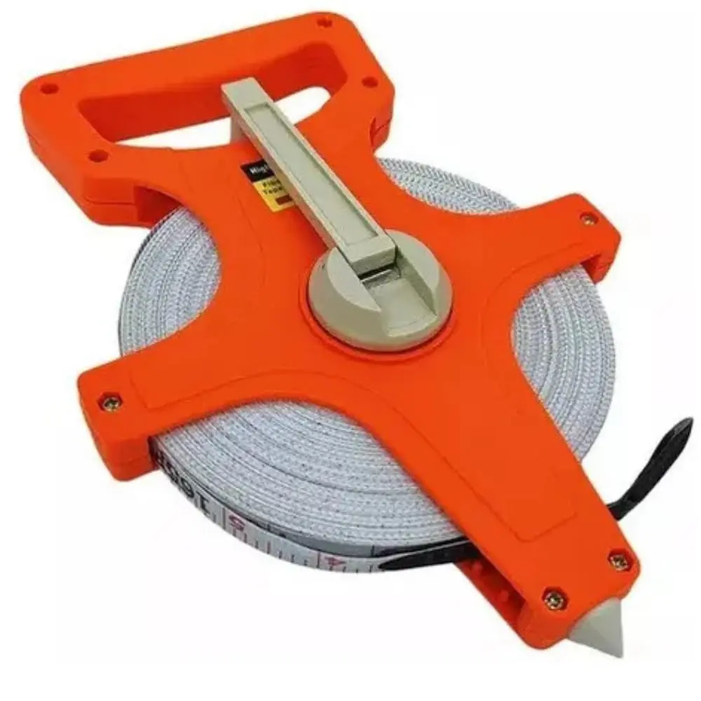 Trena Métrica Profissional, Fita de Medição Longa, 30 Metros, Com Manivela, Fibra De Vidro, para Construção e Uso Geral